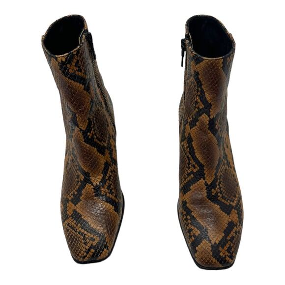 Rag & Bone Aslen Snake Print Leather Booties Size 36.5 / 6.5 - Picture 3 of 8